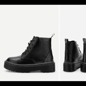 Black Lace Up Martin Boots